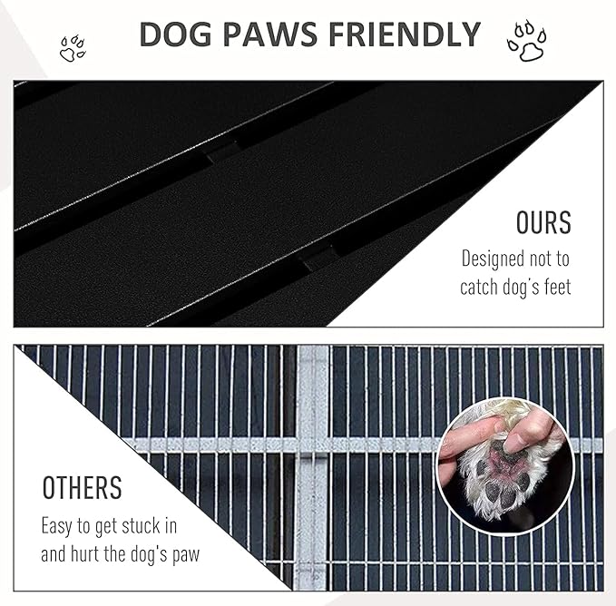 52/48/44 Inch Heavy Duty Dog Crate Indestructible and Escape-Proof Dog Cage Kennel for Large Medium Dogs Extra Large XL XXL with Lockable Wheels Removable Tray Double Door Black