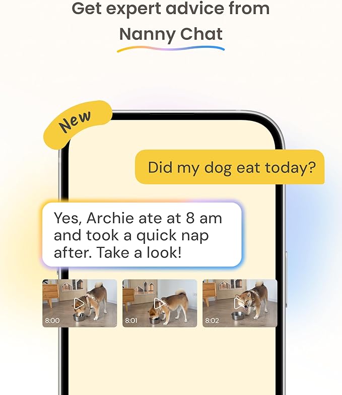 Furbo 360° Dog Camera - Unlock with Paid Plan: Home Security & Dog Safety Alerts, Rotating Pet Treat Dispenser w/ 2-Way Speaker, Smart Indoor Cam w/Phone App (3mo Minimum Subscription Required)