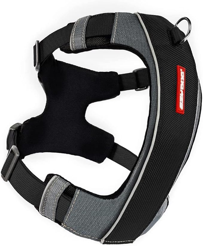 EzyDog X-Link Dog Harness – Reflective and Padded No Pull Dog Harness for Training and Everyday Walks with 2 Leash Attachment Points (Small, Black)