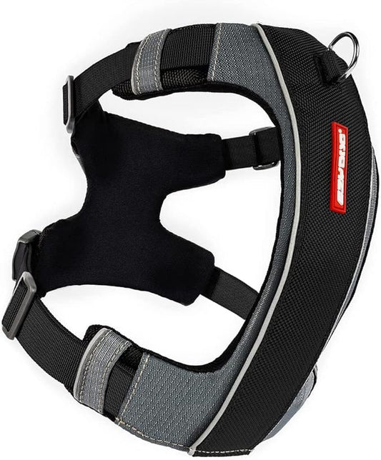 EzyDog X-Link Dog Harness – Reflective and Padded No Pull Dog Harness for Training and Everyday Walks with 2 Leash Attachment Points (Small, Black)