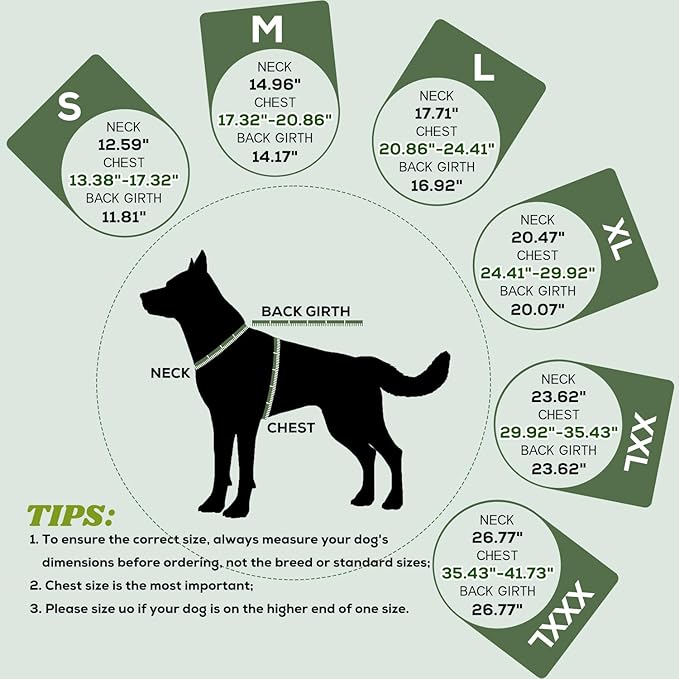 EMUST Dog Winter Coat, Thicken Fleece Lining Dog Snow Jacket Vest for Winter with Turtleneck, Adjustable Pet Puffer Jacket Snowsuit for Cold Weather, Green XL