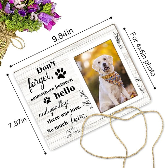 Pet Memorial Picture Frame, Sympathy Gifts for Loss of Dog, Dog Photo Frame Passed Away Gift, Pet Remembrance Gift, 4x6 Photo12P062