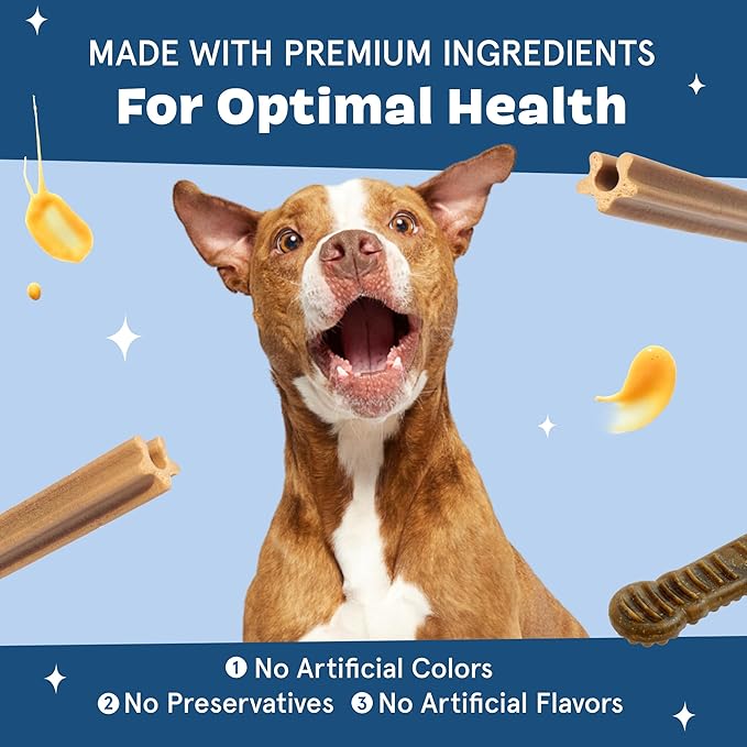 Barkbox Bright Original Dog Dental Kit, 30 Teeth Cleaning Chew Sticks & Toothpaste - Small Breeds