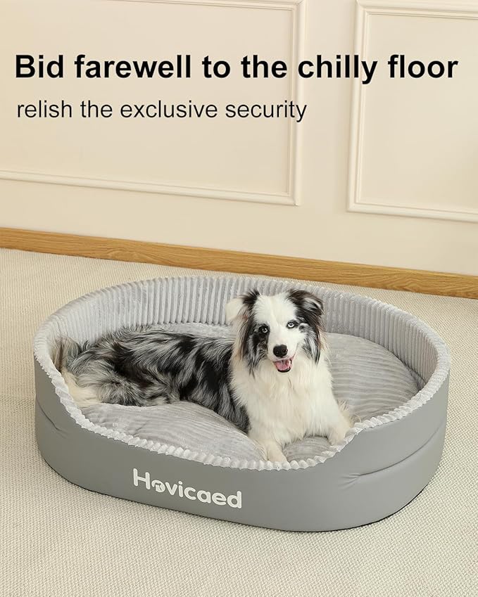 Hovicaed Dog Bed Medium Size Dog, Orthopedic Dogs Couch Bed, Waterproof Pet Bed with Removable Mat,Non-Slip Bottom 31.1x24.1inch XL