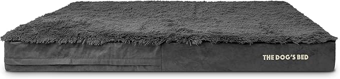 The Dog's Bed Replacement Outer Cover ONLY (Outer Cover ONLY - NO Bed, NO Waterproof Inner) for The Dog's Bed, Washable Oxford Fabric, XXXL 6 Inches (Grey Faux Fur)