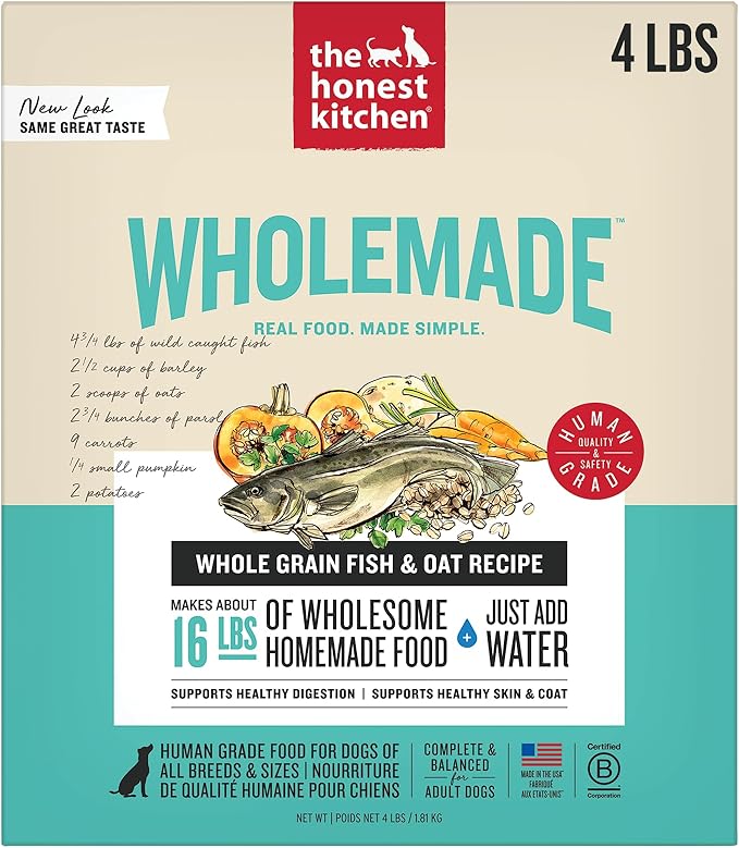 The Honest Kitchen Wholemade™ Dehydrated Whole Grain Fish & Oats Dog Food, 4 lb Box
