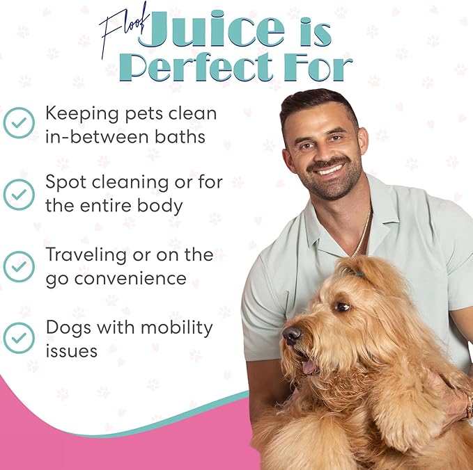 Floof Style Duo - Floof Juice and Brodie Brush - Dog Slicker Grooming Wire Brush and Conditioner and Detangler Kit Gift Set for All Coat Types; Ideal for Long Haired Dogs