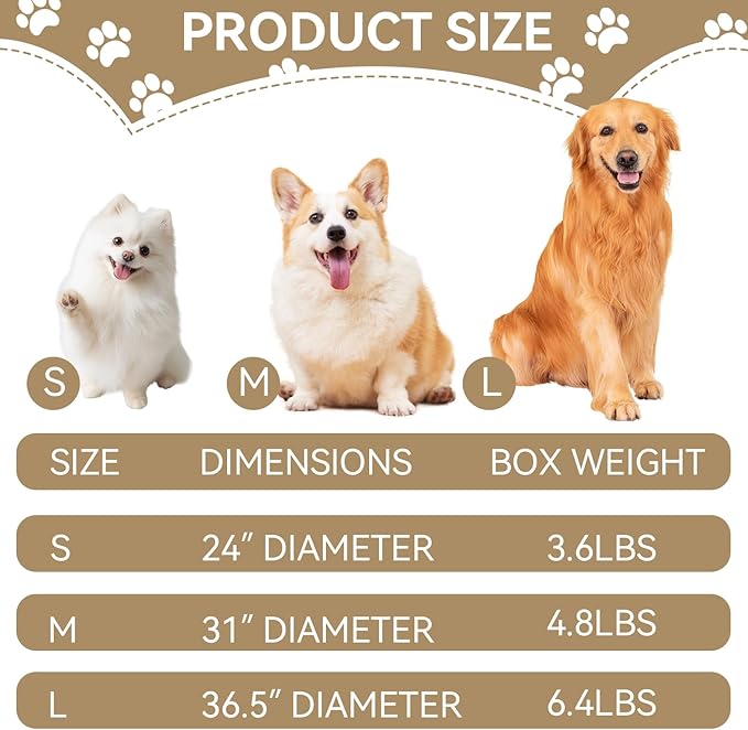 Athena Collection Washable Small Dog Bed, Cat Bed for Indoor Cats, 24 Inches Fluffy Faux Fur Round Pet Bed Calming Cozy Soft Warming Donut for Small Dog Puppy Kitten, Grey