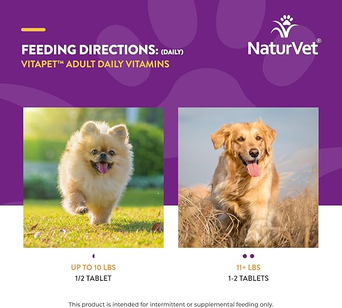 NaturVet Vita Pet Adult Plus Breath Aid Tablets -Time Release 365 ct