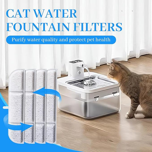 8 Packs Replacement Filters for Downy Paws Cat Water Fountain DPWFP6, Filtration Filters for DownyPaws 84oz/2.5L Fursink Wireless Pet Fountain