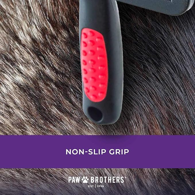 Paw Brothers Grooming Tool and Nature's Specialties Conditioning Spray Bundle - Soft Coated Pin Curved Slicker Brush, Medium- Quicker Slicker Detangling and Conditioning Spray, Ready to Use, 16 oz