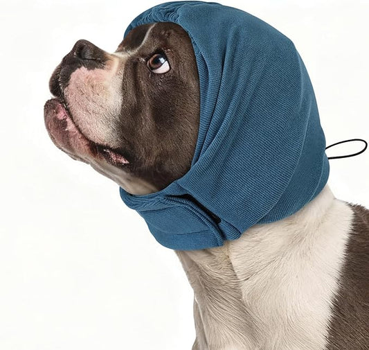 KOESON Dog Calming Hoodie, No Shake Ear Wrap for Dogs Hematoma, Anxiety Relief Dog Head Muffs for Noise Protection, Grooming, Drying, Fireworks & Thunder, Soft Neck Warmer & Ear Cover for Dogs & Cats