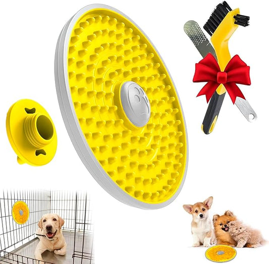Dog Lick Mat, for Crate Training and Reducing Anxiety, Made of Natural Rubber, Promotes Healthy Feeding and Oral Hygiene