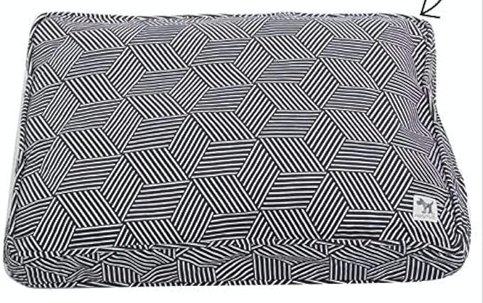 Molly Mutt Sheepy Wool Crate Pad, 100% Cotton Canvas Cover with Soft, Supportive, & Temperature-Regulating 100% Natural Wool-Filled Insert Dog Bed, Crate Mat, Rough Gem, 36" x 24" x 2.5"