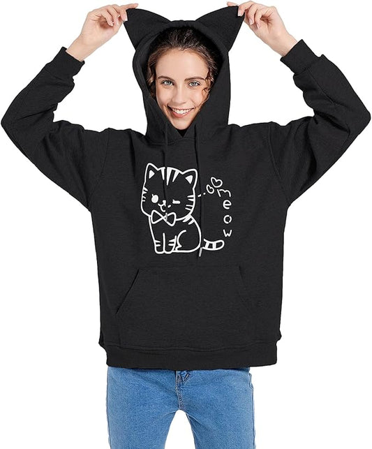 Cat Hoodies for Women Teen Girls