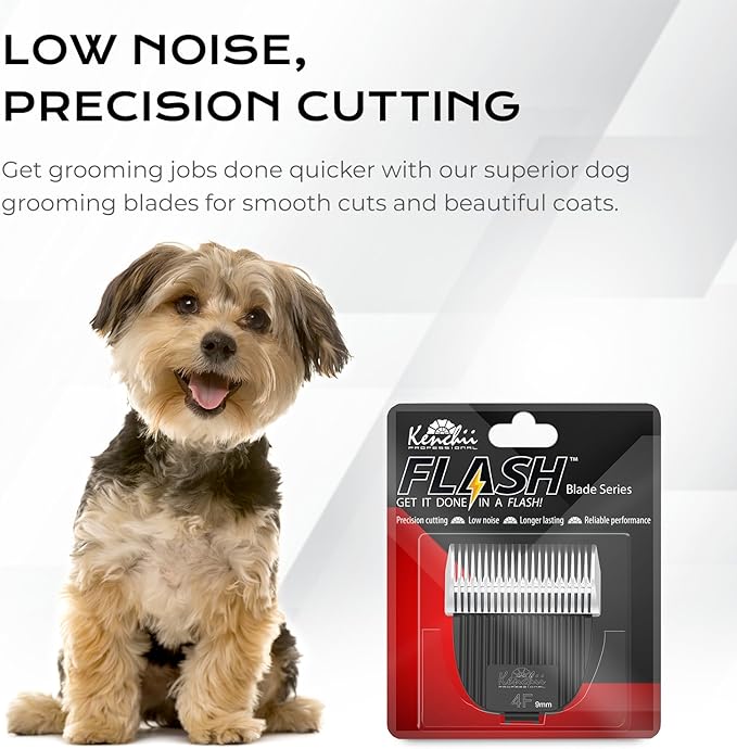 Kenchii Flash Clipper Blade (4F,9mm) Only Compatible with Flash Clipper,Black & White