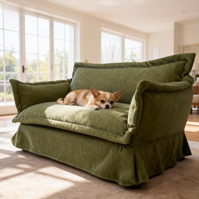 Pet Sofa Bed, Specially Designed for Small and Medium-Sized Dogs and Cats, is a Modern and Comfortable Pet Sofa That is Easy to Clean(White)