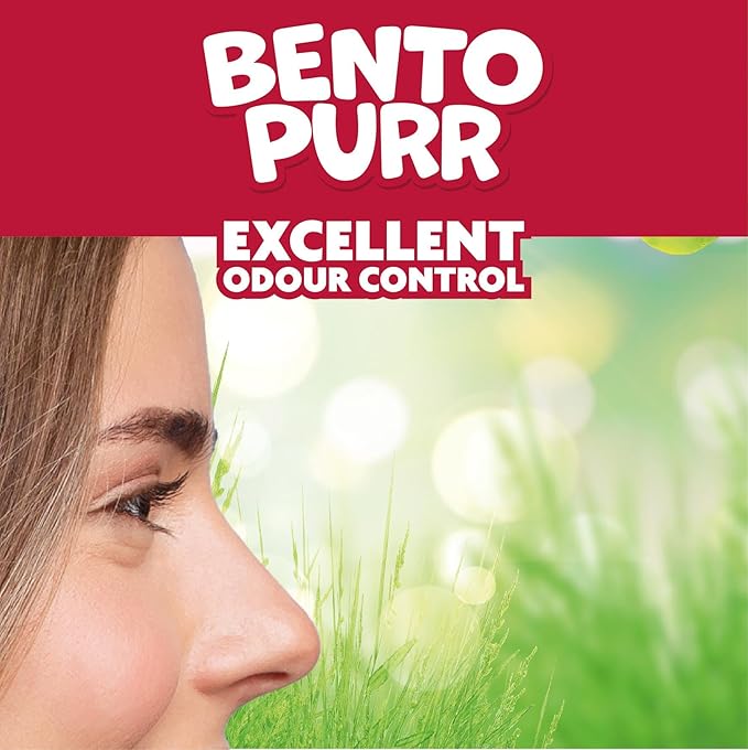 BentoPurr Premium Bentonite Cat Litter, 100% Natural, No Chemicals, No toxins 18 lbs
