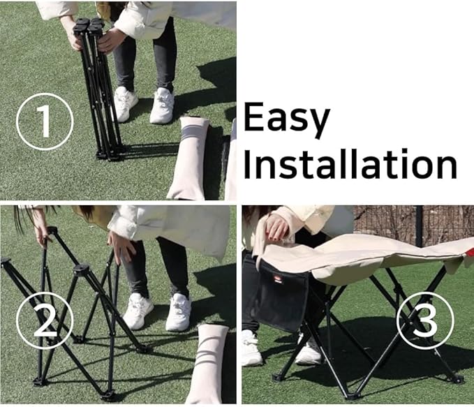 Two Heights in One, Dog Bed Cot for Pet, Waterproof Mesh, Adjustable Height, Indoor/Outdoor (Black, Medium)