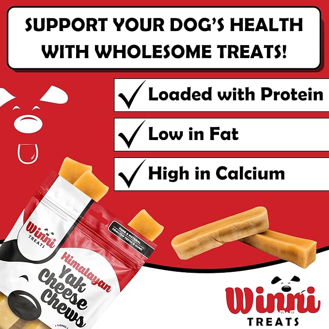 Yak Cheese for Dogs - Limited Ingredient Preservative Free Premium Dog Chews - Himalayan Yak Milk & Lime - Raw Limited Ingredient Treats for Pets - Long-Lasting Dog Chews