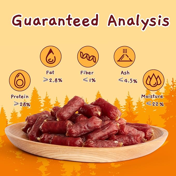 Jungle Calling Grain-Free Duck Sausage Dog Treats, Single Ingredient Duck Jerky, Soft & Chewy Training Treats for Small & Medium Dogs, 10.6 oz (Pack of 2)