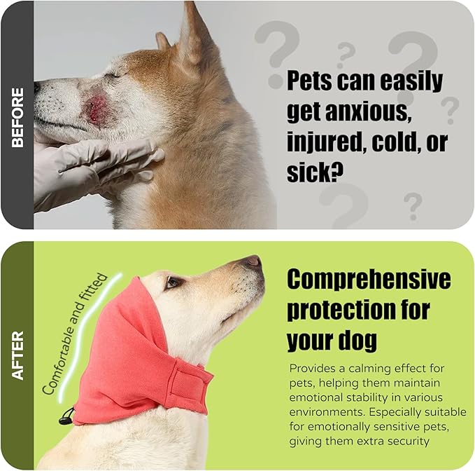 Dog Reducing Noise Hoodie, Ear Covers for Bath, Thunderstorms, Dog Anxiety Relief Hoodie