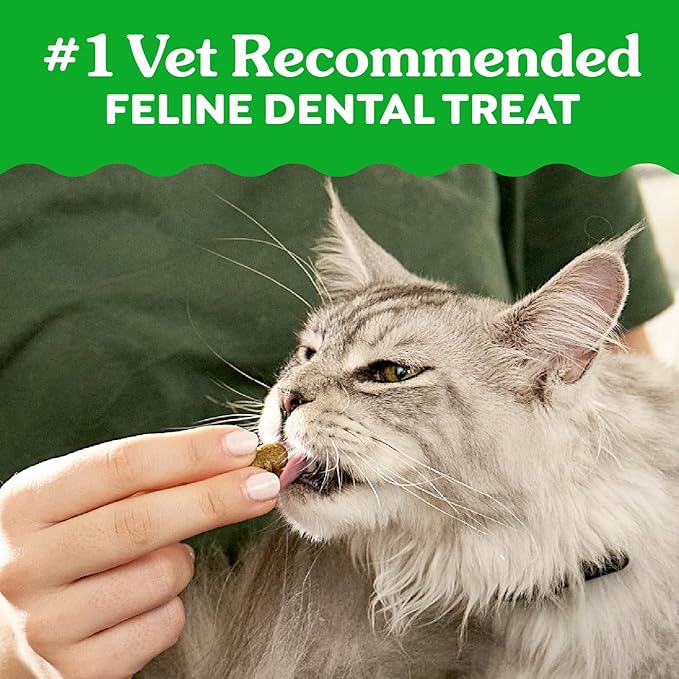 Greenies Feline Veterinarian-Recommended Adult Natural Dental Cat Treats, Tempting Tuna Flavor, 4.6 oz. Pouch