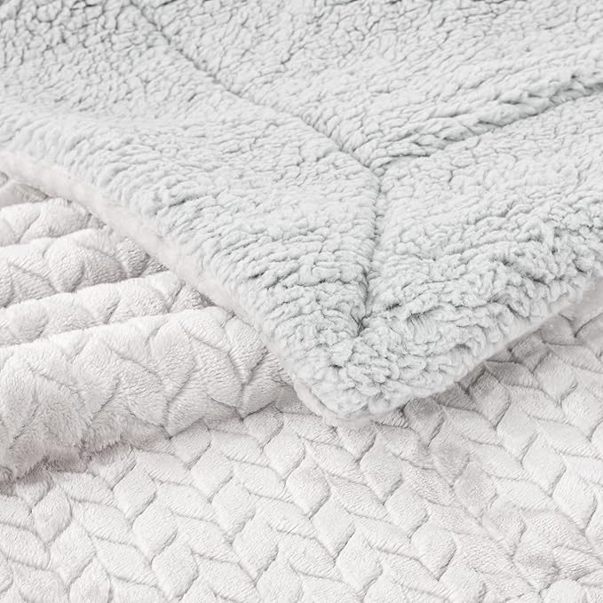 Fuzzy Blanket or Fluffy Blanket for Baby Girl or boy, Soft Warm Cozy Coral Fleece Toddler, Infant or Newborn Receiving Blanket for Crib, Stroller, Travel, Outdoor (40" x 48", MD-Milk)