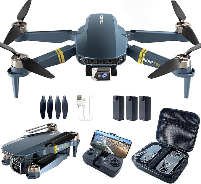 60+ Min Flight Time Super Endurance Drone with Camera for Adults 4K HD, Foldable WiFi Quadcopter Drones, 2650 FT Control Range, Brushless Motor, Auto Hover Mode, Follow Me Function (3 Batteries) for Beginners