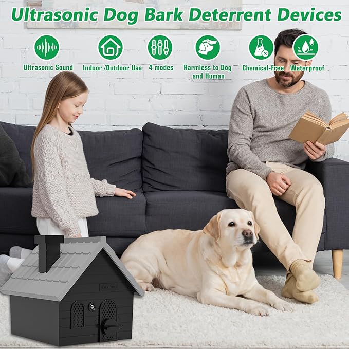 Mimo Style Anti Barking Device for Dogs, Ultrasonic Dog Bark Deterrent Devices, Dog Barking Silencer up to 50 FT, Dog Barking Control Device, Bark Box Indoor Outdoor for Dogs Training & Behavior Aids