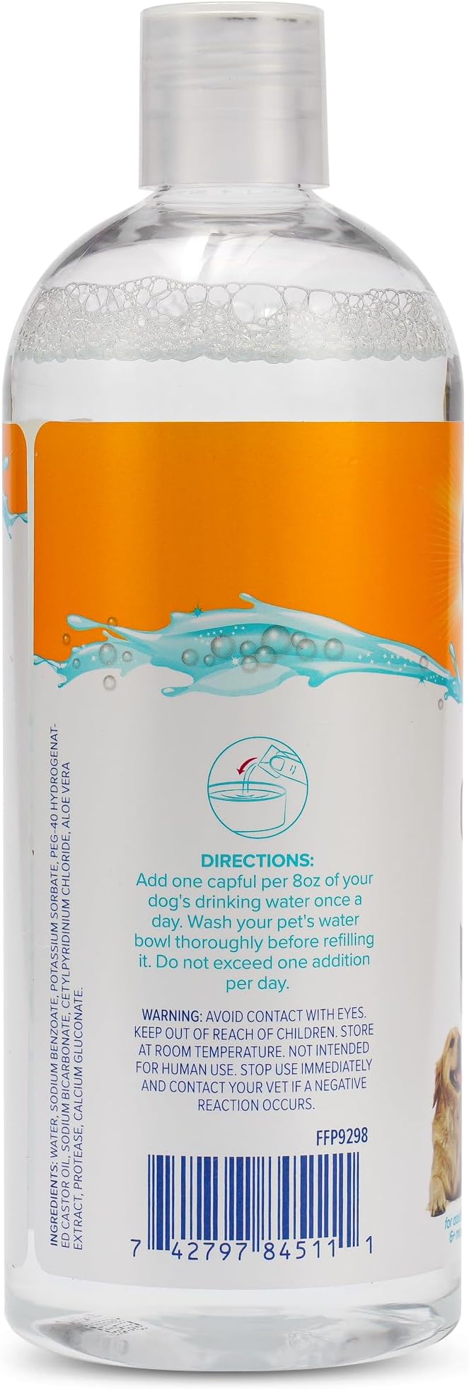 Arm & Hammer Complete Care Dental Water Additive for Dogs, Dog Breath Freshener, Dog Mouth Wash or Dental Rinse, Simply Add to Pet Drinking Water for Fresher Breath, 16 FL OZ