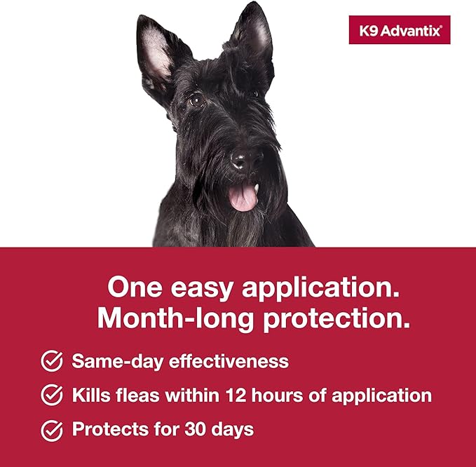 K9 Advantix Flea, Tick & Mosquito Prevention for Dogs 11-20 lbs. | Flea Drops for Medium Dogs | Apply Monthly | 2 Treatments (Pack of 2)
