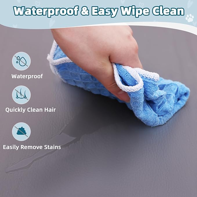 Large Dog Crate Pad Bed, Waterproof Cooling Pet Bed for Large Dogs, Outdoor Pet Bed with High Resilience Foam,Wipe Clean & Easy Rinse, Anti Slip 41 inch Graphite Grey