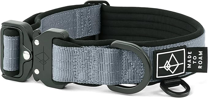 MADE TO ROAM Comfort Collar - Adjustable Nylon Dog Collar with Soft Comfortable Padding, Light Aviation Aluminum Metal Buckle for Small, Medium and Large Dogs (Virginia Mountains, Size 0)