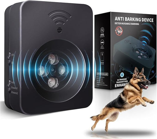 Anti Barking Devices, Ultrasonic Dog Bark Deterrent Devices, Dog Barking Deterrent Devices, Dog Barking Stopper, Anti Barking Device for Dogs Long Range 50ft, Bark Box Indoor Outdoor for Dogs Training
