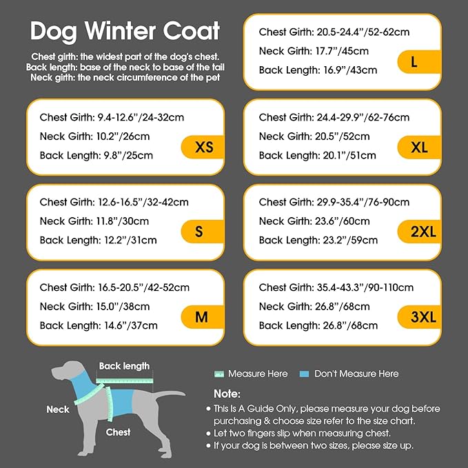 Dog Winter Coat Warm Padded Puppy Jacket Windproof Water Resistant Clothes for Small Medium Large Pets Christmas Sweater Outfit Vest(Black, L)