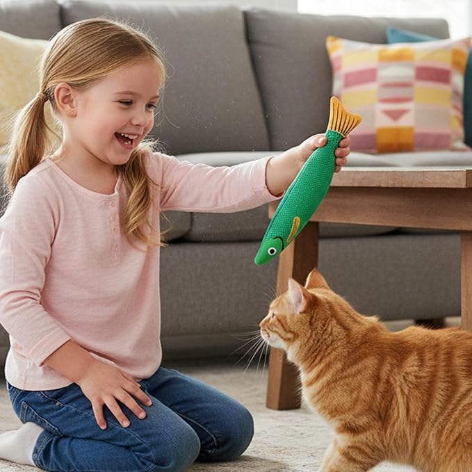 3 Pack Catnip Toys, Cat Toys Interactive, Interactive Cat Toys for Indoor Cats, Saury Fish Kitten Toys Suitable for Playtime and Hunting Instinct Stimulation