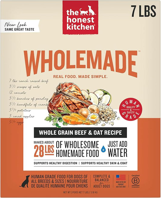 The Honest Kitchen Wholemade™ Dehydrated Whole Grain Beef & Oat Dog Food, 7 lb Box