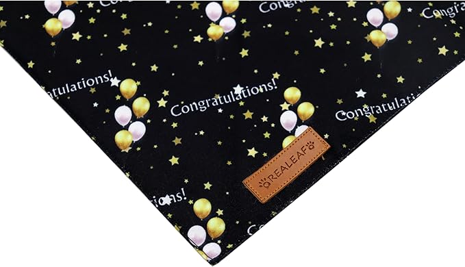 Realeaf Graduation Dog Bandanas 2 Pack, Reversible Pet Scarf for Boy and Girl, Premium Durable Fabric, Holiday Bandana for Small Medium Large and XLarge Dogs (Graduation, X-Large)