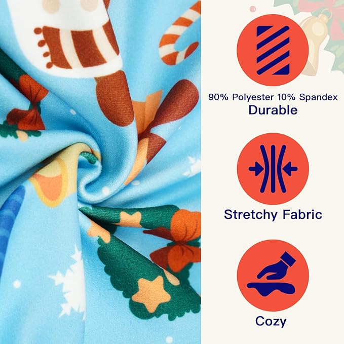 XXL Christmas Dog Pajamas for Medium Dogs - Soft Warm Clothes for Sleeping | Breathable 4-Leg Onesie for Sensitive Skin, Comfy Jumpsuit for Indoor Xmas Wear, Blue