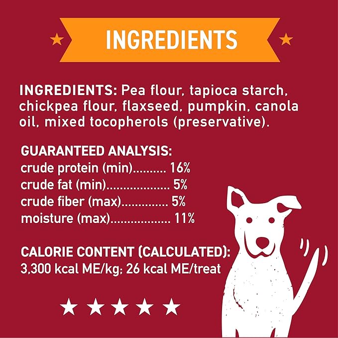 Cloud Star Wag More Bark Less Crunchy Grain Free Dog Treats, Pumpkin, 2.5 lbs. Bag