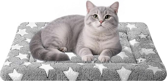 Dog Bed Mat - Comfortable Dog Kennel Pad, Multi-Purpose Crate Bed Mats for Dogs & Cats (Gray, 18" L x 14" W x 1.5" Th)