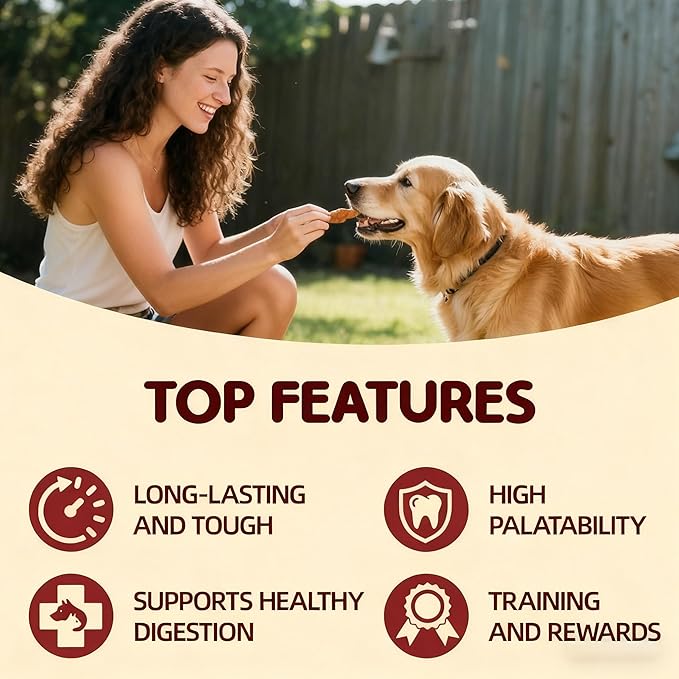TailParty Turkey Tendons for Dogs with Fish Oil & Taurine: 1 lb All Natural Dental Chew Stick & Puppy Training Treats Long Lasting Snack for Health-Conscious Pet Owners(Strip)