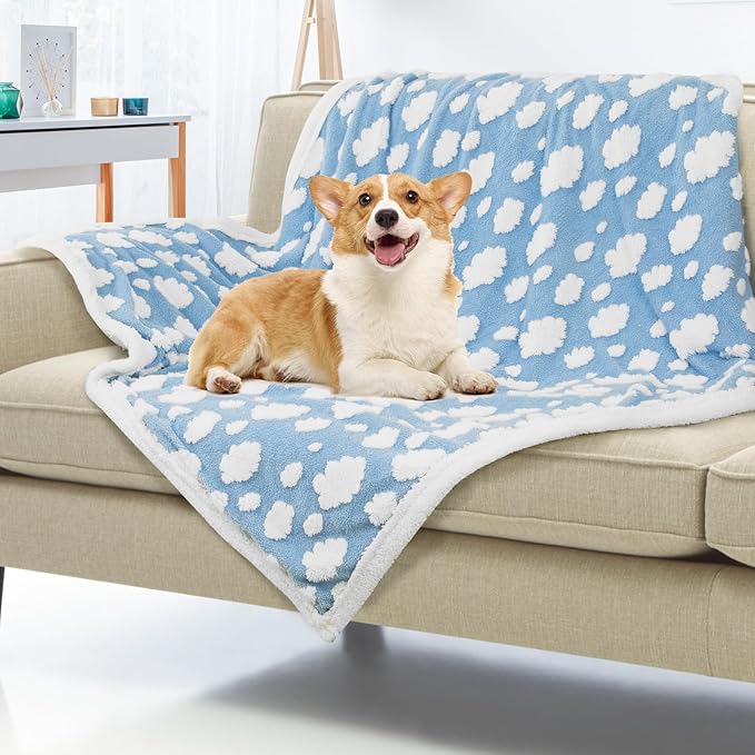 Dog Blanket for Small Medium Large Dogs Fleece Cat Blankets for Indoor Cats Washable Fluffy Pet Bed Blanket Furniture Sofa Couch Cover Protector