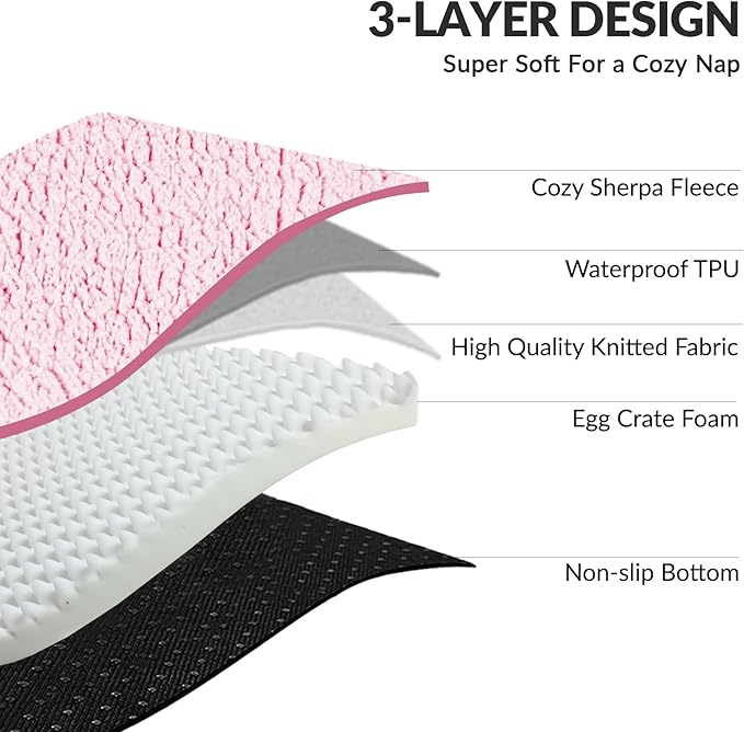Patas Lague Orthopedic Jumbo Dog Bed for Extra Large Dogs 56''X40'', Waterproof L Bolster Pet Sofa Beds with Removable Washable Cover, Soft Comfortable Pet Couch Crate Mat with Nonskid Bottom, Pink