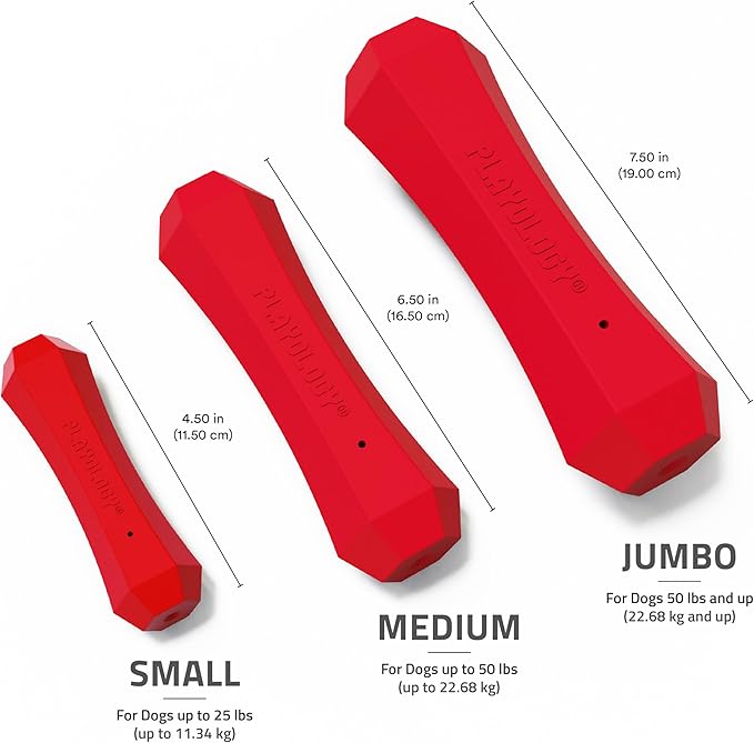 Playology Dog Toys | Durable Squeaky Chew Stick for Dogs | Medium Grandma's Gravy Scented Toy - Easy to Clean and Made from Non Toxic Materials