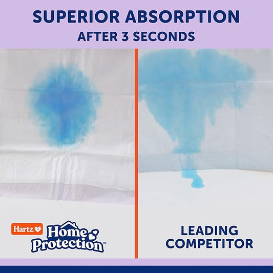 Hartz Home Protection Lavender Scented Dog Pads, XXL 40 count, Super Absorbent & Won't Leak, Odor Eliminating