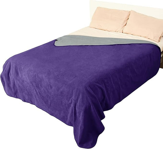 Catalonia Waterproof Blanket for Bed Intimacy, Reversible Fleece Bed Sofa Cover, Washable Liquid Proof Furniture Protector