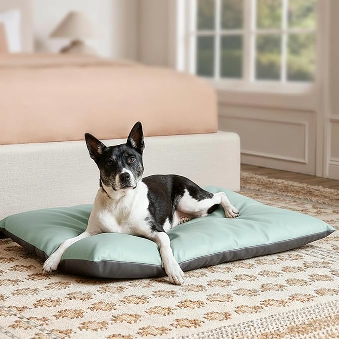 Dog Comfort Bed Mat Double-Sided Two-Tone Tech Fabric Pet Bed Suitable for All Seasons, Comfortable Dog Bed for Small Dogs (Blue&Gray)