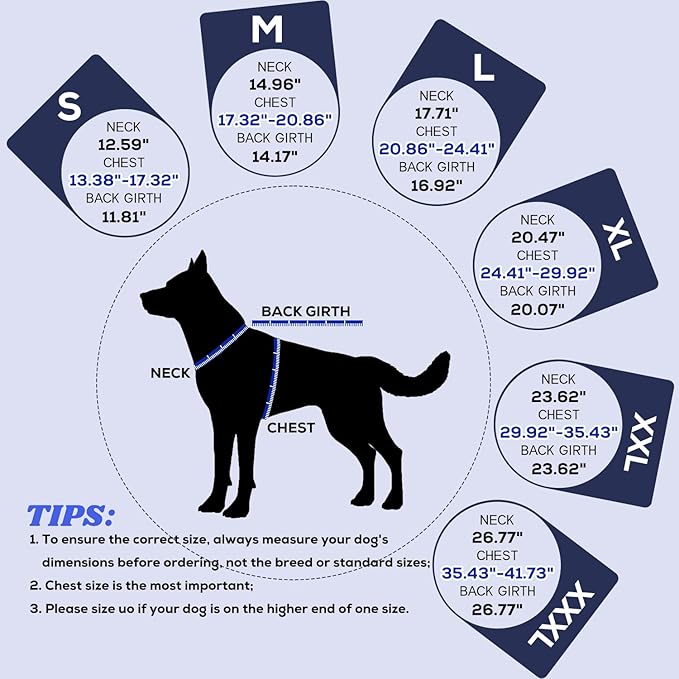 EMUST Dog Coats for Medium Dogs M, Waterproof Dog Jacket with Reflective Strips, Warm Pet Vest Snowsuit with Foldable High Collar for Cold Winter, Dark Blue